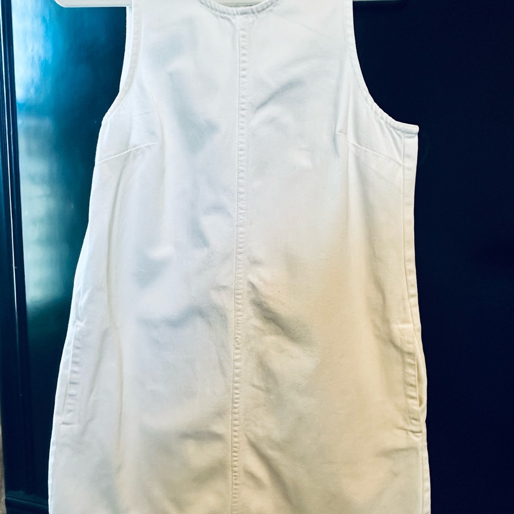 J. Crew denim Sleeveless White Dress